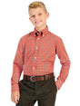 Image for Kids Boy's Plaid Dress Shirt,Red