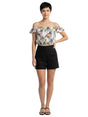 Image for Women's Printed Cold Shoulders Top,Multi