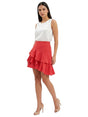 Image for Women's Ruffled Skirt,Red