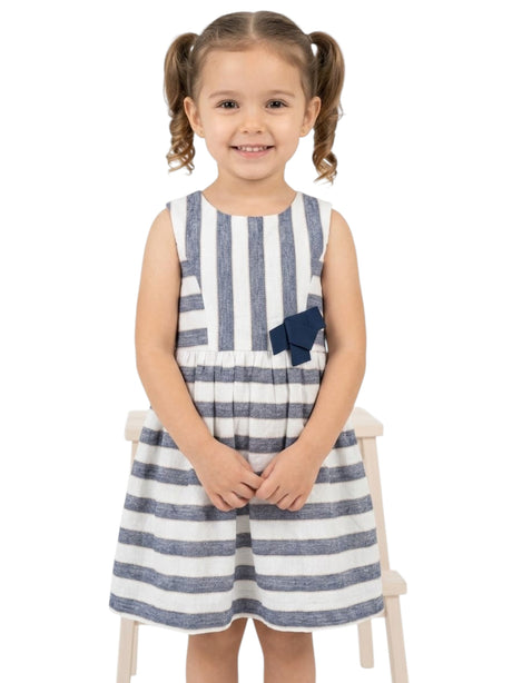 Image for Kids Girl's Blue Jeans Stripped Dess,White