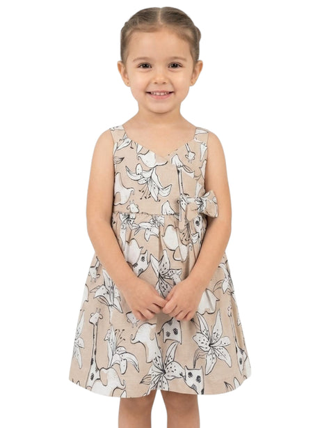 Image for Kids Girl's Printed Dress,Beige