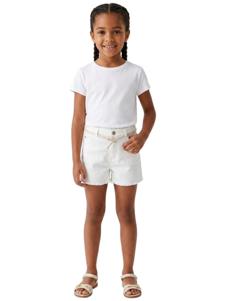 Image for Kids Girl's Plain Short&Belt,White