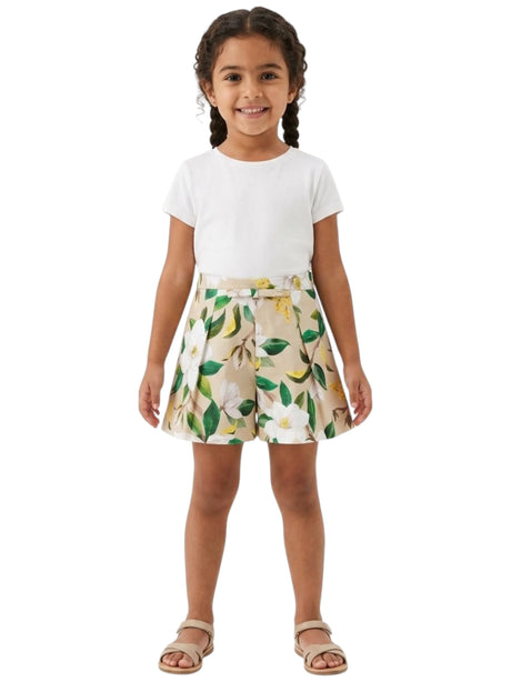 Image for Kids Girl's Floral Printed Short,Beige