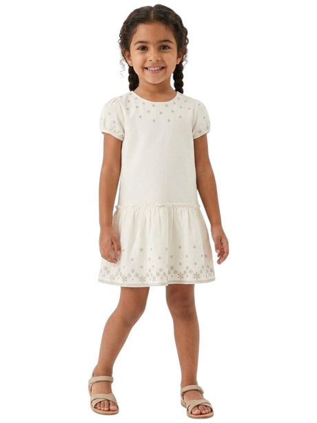 Image for Kids Girl's Stars Embroidered Dress,Off White