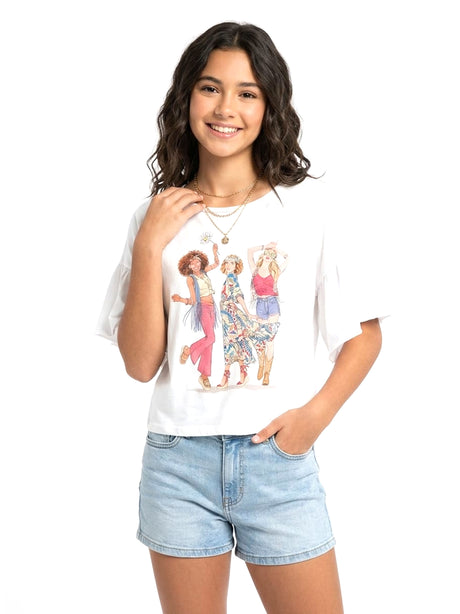 Image for Kids Girl's Printed Top,White