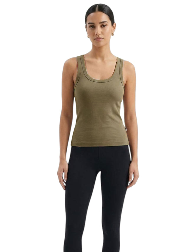 Image for Women's Ribbed Sport Top,Dusty Olive
