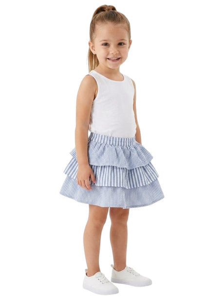 Image for Kids Girl's Blue Striped Skirt,White/Blue