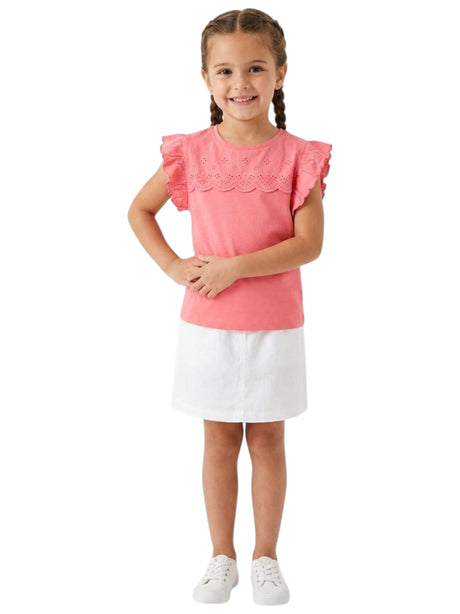 Image for Kids Girl's Textured Top,Coral