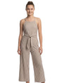 Image for Kids Girl's Brown Stripped Jumpsuit,White