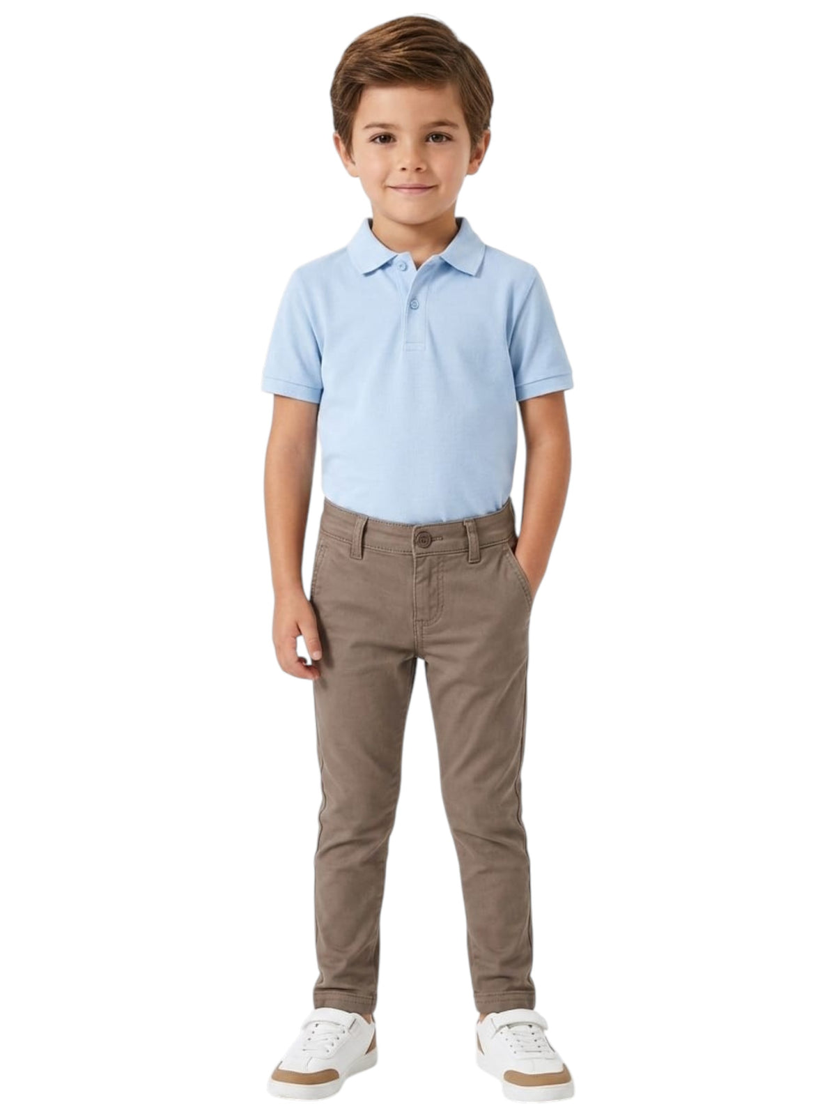 Image for Kids Boy's Plain Pant,Olive Brown
