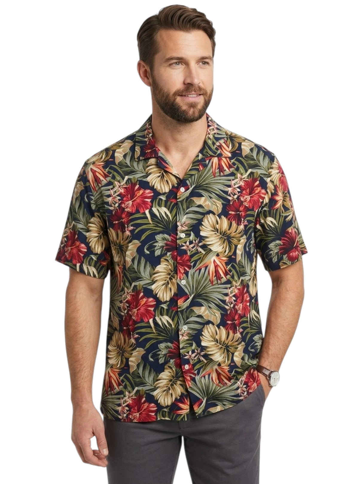 Image for Men's Printed Dress-Shirt,Multi