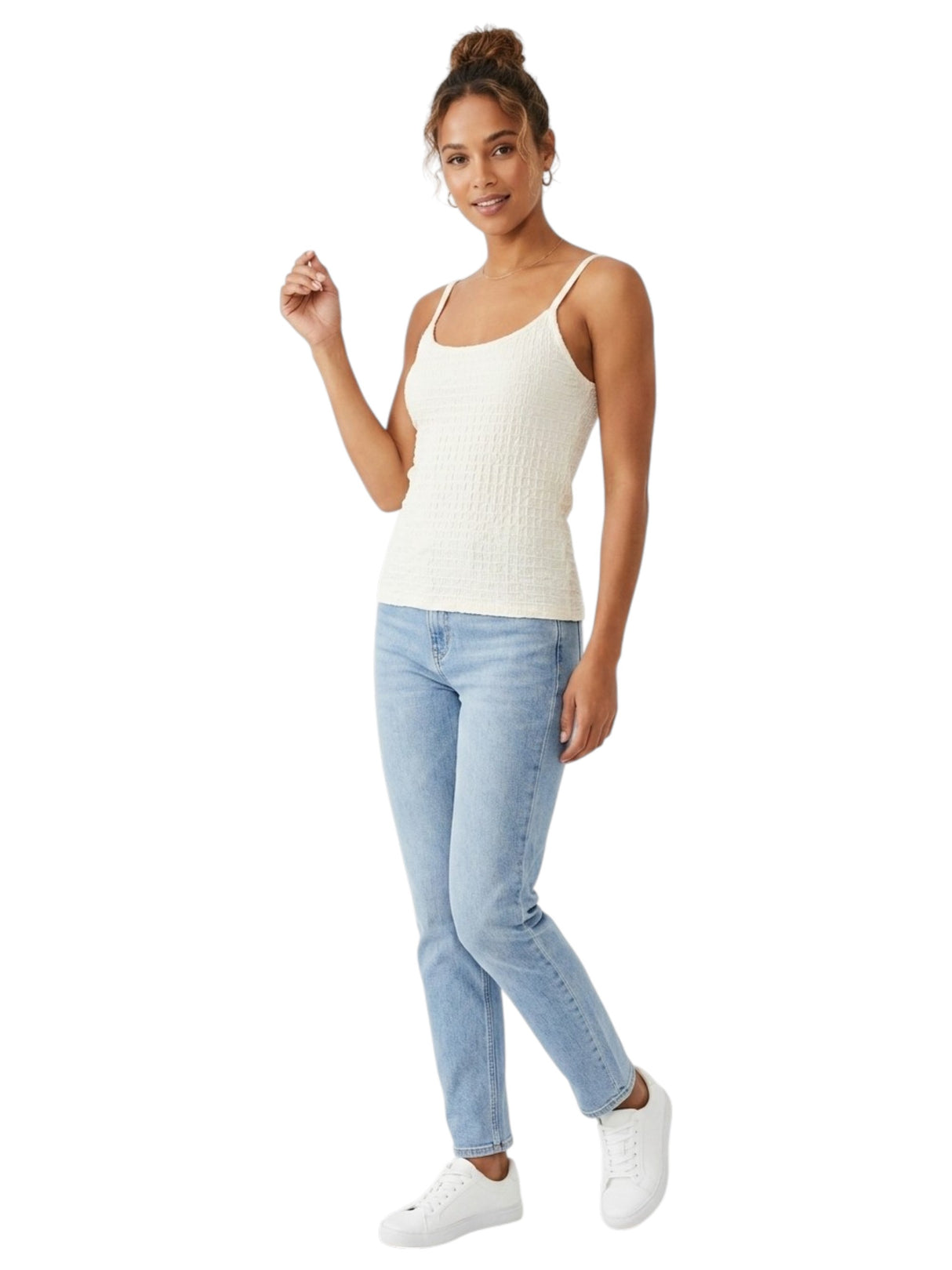 Image for Women's Textured Top,Off White