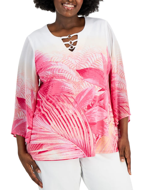 Image for Women's Printed Top,White