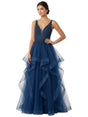 Image for Women's Ruffled Dress,Navy