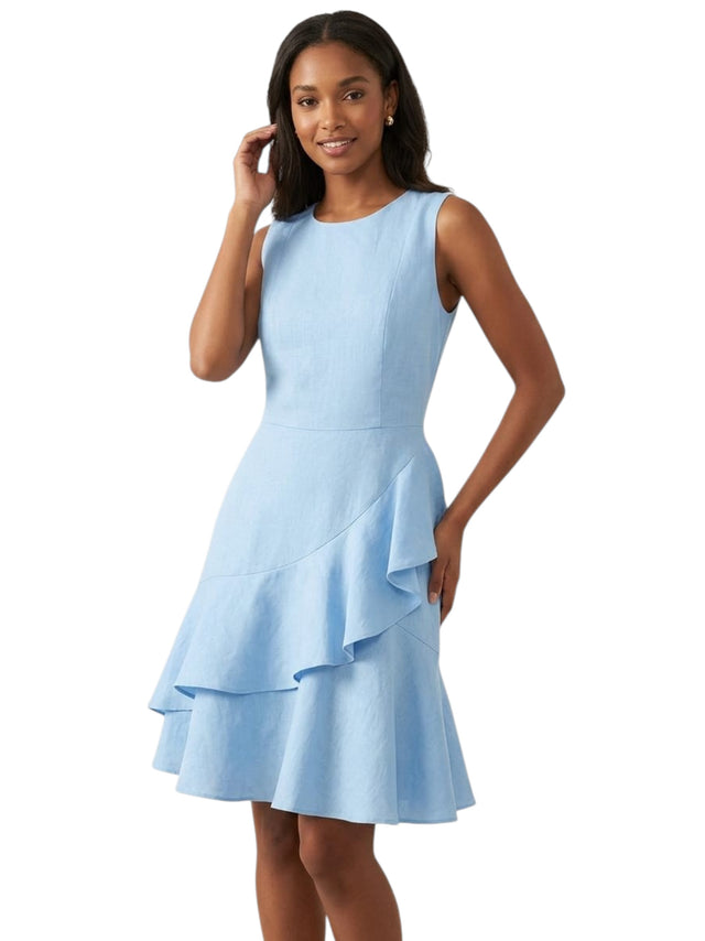 Image for Women's Ruffled Dress,Blue