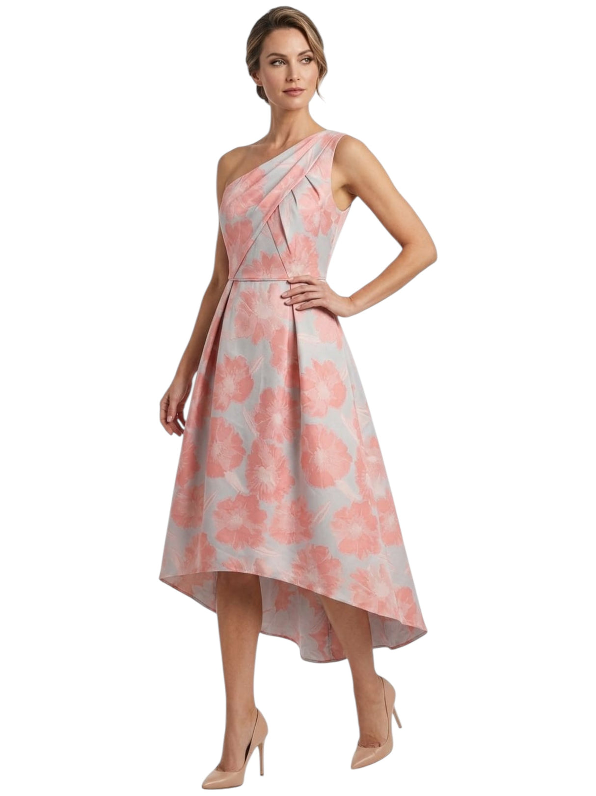 Image for Women's Printed One Off Shoulder Dress,Multi
