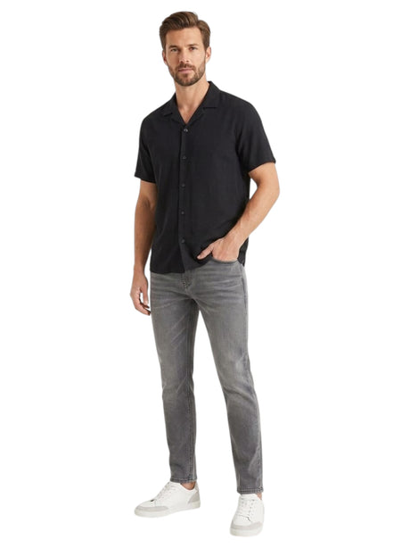 Image for Men's Textured Dress Shirt,Black