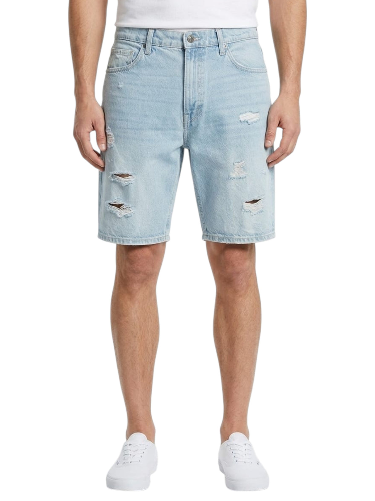 Image for Men's Cropped Jeans Short,Blue