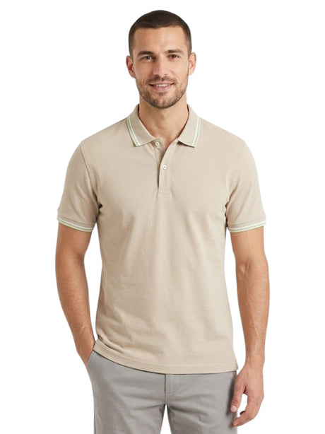 Image for Men's Textured Top,Beige
