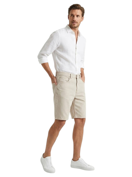 Image for Men's Plain Jeans Short,Beige