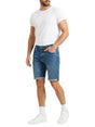 Image for Men's Plain Jeans Short,Blue