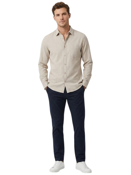 Image for Men's Plain Dress Shirt,Beige
