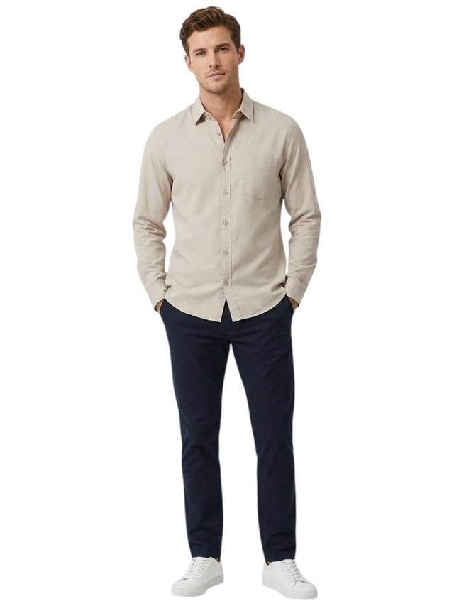 Image for Men's Plain Dress Shirt,Beige
