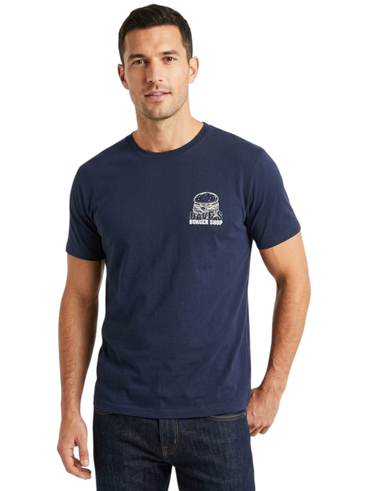 Image for Men's Printed Top,Navy