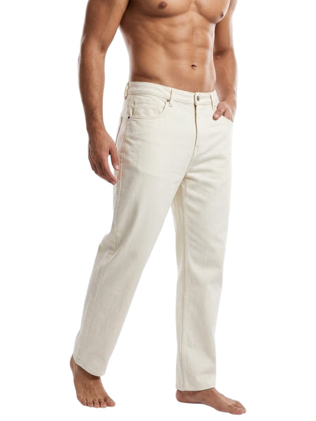 Image for Men's Plain Jeans,Off White