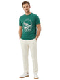 Image for Men's Printed Top,Dark Green