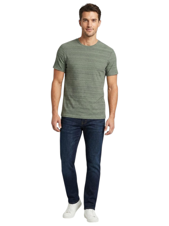 Image for Men's Heather Navy Top,Dusty Green