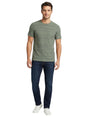 Image for Men's Heather Navy Top,Dusty Green