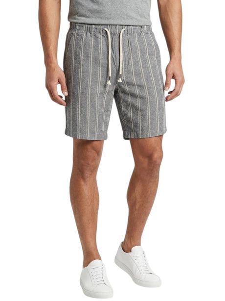 Image for Men's White Striped Short,Heather Navy