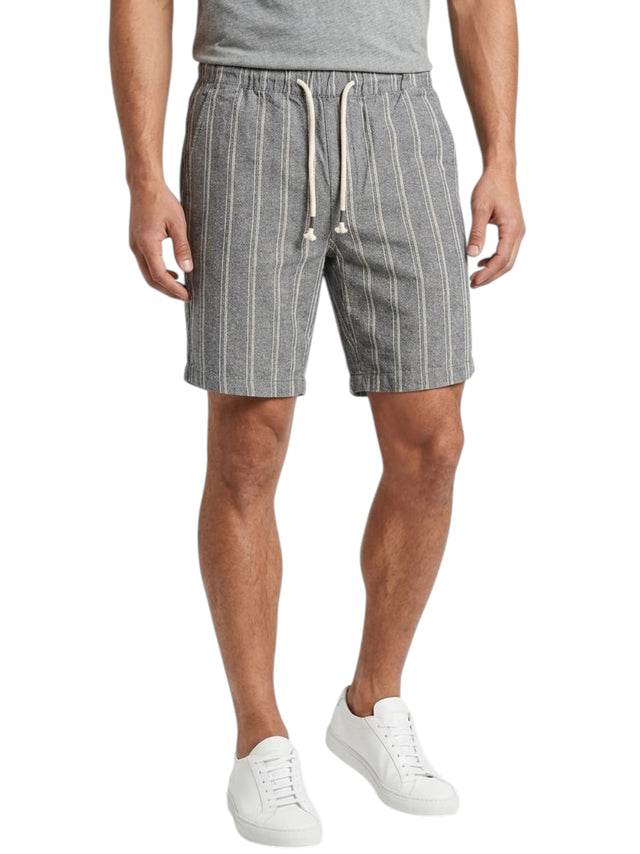 Image for Men's White Striped Short,Heather Navy