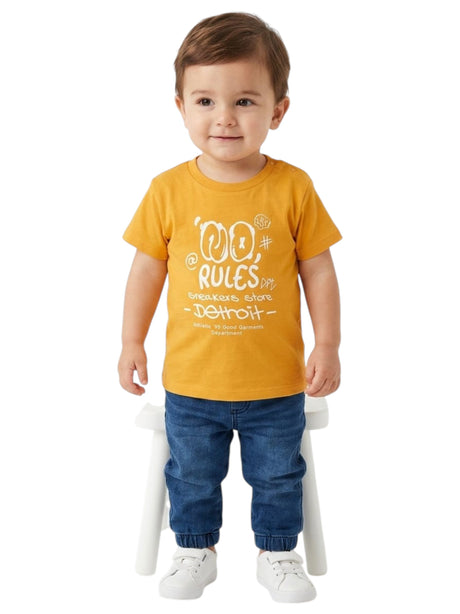 Image for Kids Boy's Printed Top,Orange
