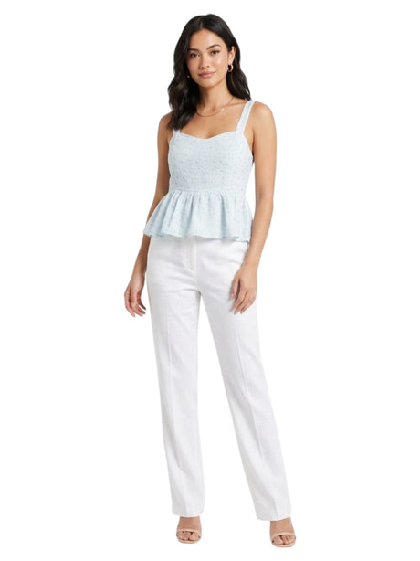 Image for Women's Printed Top,Light Blue
