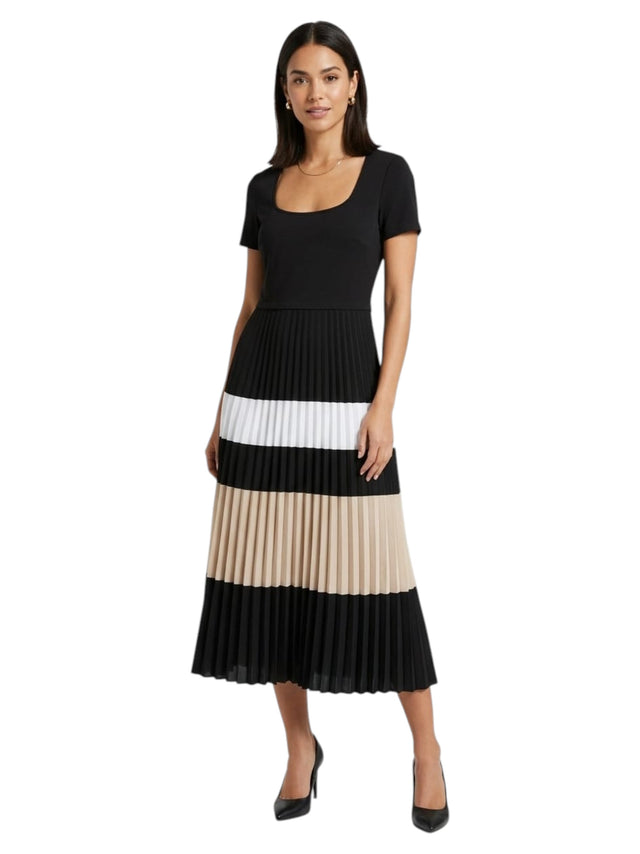 Image for Women's Colorblocked Dress,Black