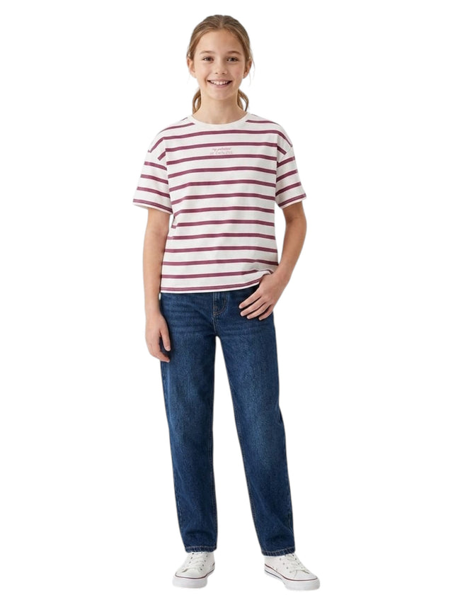 Image for Kids Girl's Stripped Top,White