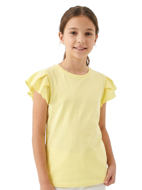 Image for Kids Girl's Plain Top,Yellow