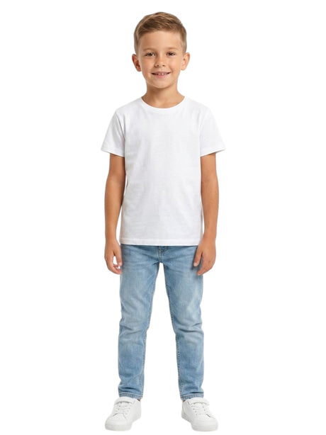 Image for Kids Boy's Plain Top Set 2Pieces,White