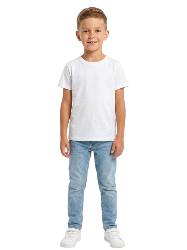 Image for Kids Boy's Plain Top Set 2Pieces,White