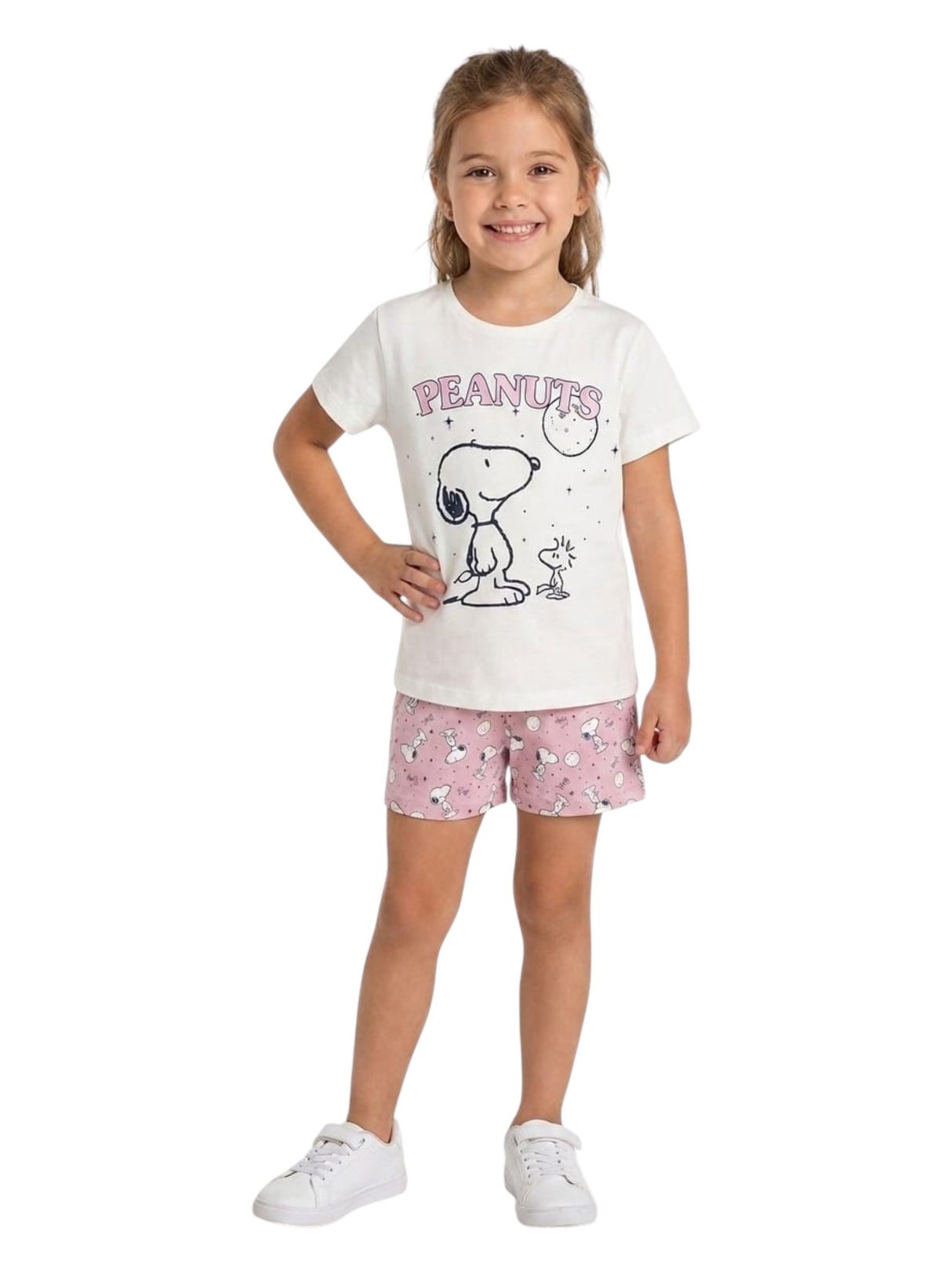 Image for Kids Girl's Printed Set Top&Short,White