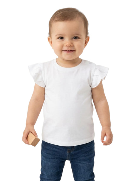Image for Kids Girl's Plain Top,White