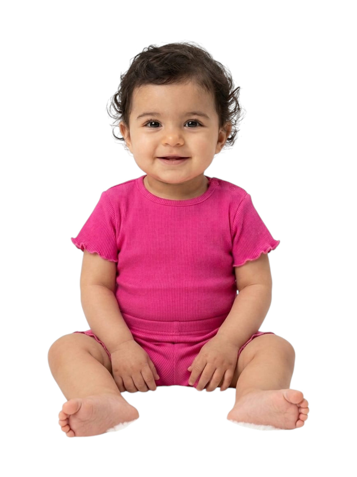 Image for Kids Girl's Ribbed Top,Pink