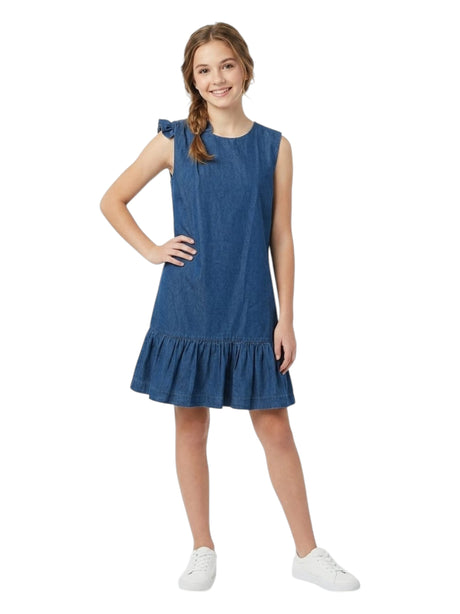 Image for Kids Girl's Plain Jeans Dress,Navy