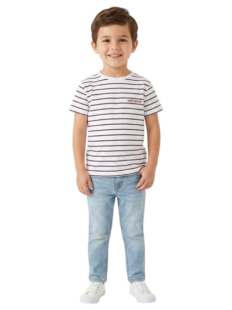 Image for Kids Boy's Stripped Top,White