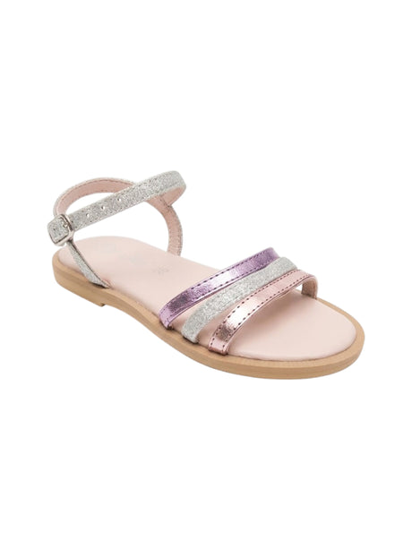 Image for Kids Girl's Ribbed Glitter Sandals,Multi