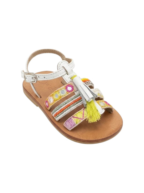 Image for Kids Girl's Ribbed Sandals,White