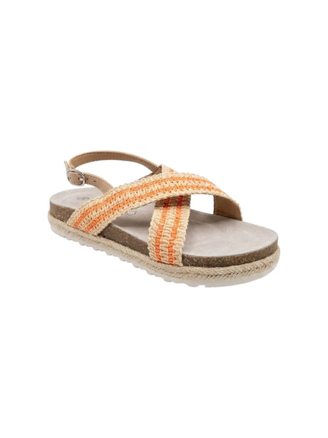 Image for Kids Girl's Textured Sandals,Orange/Beige