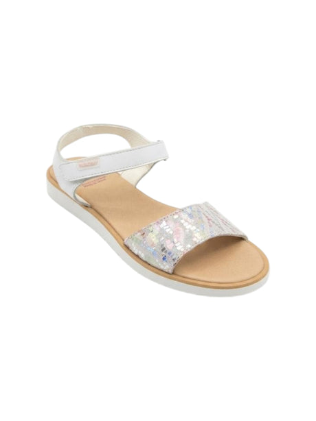 Image for Kids Girl's Shiny Sandals,White